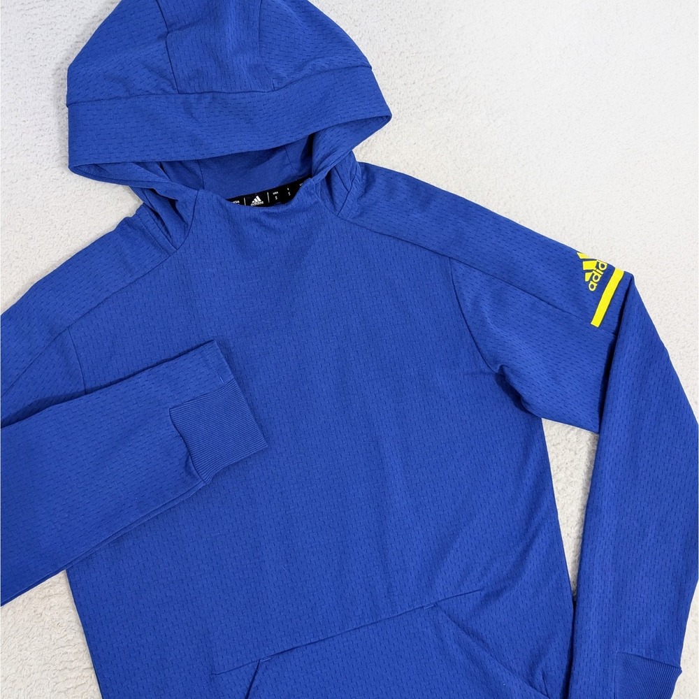 NEW Adidas Mens S Ultimate Climalite Player Issued Performance Hoodie Royal Blue